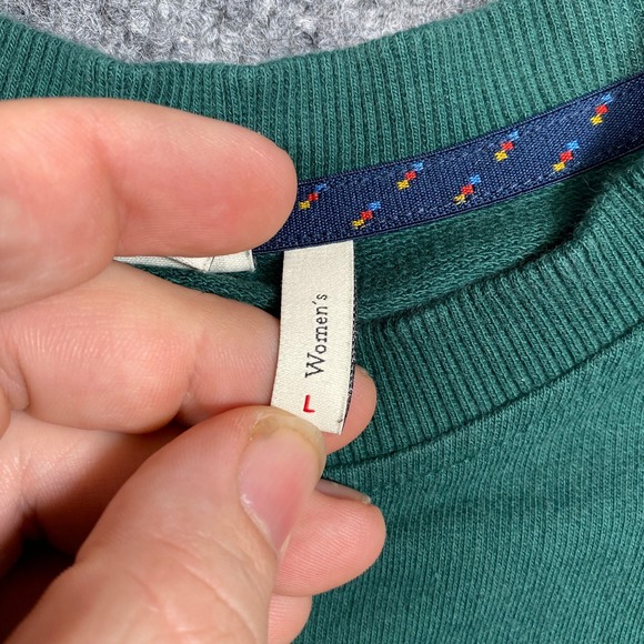 Fjallraven Womens Vardag Sweater Forest Green Crewneck Sweatshirt Size L - Picture 5 of 7